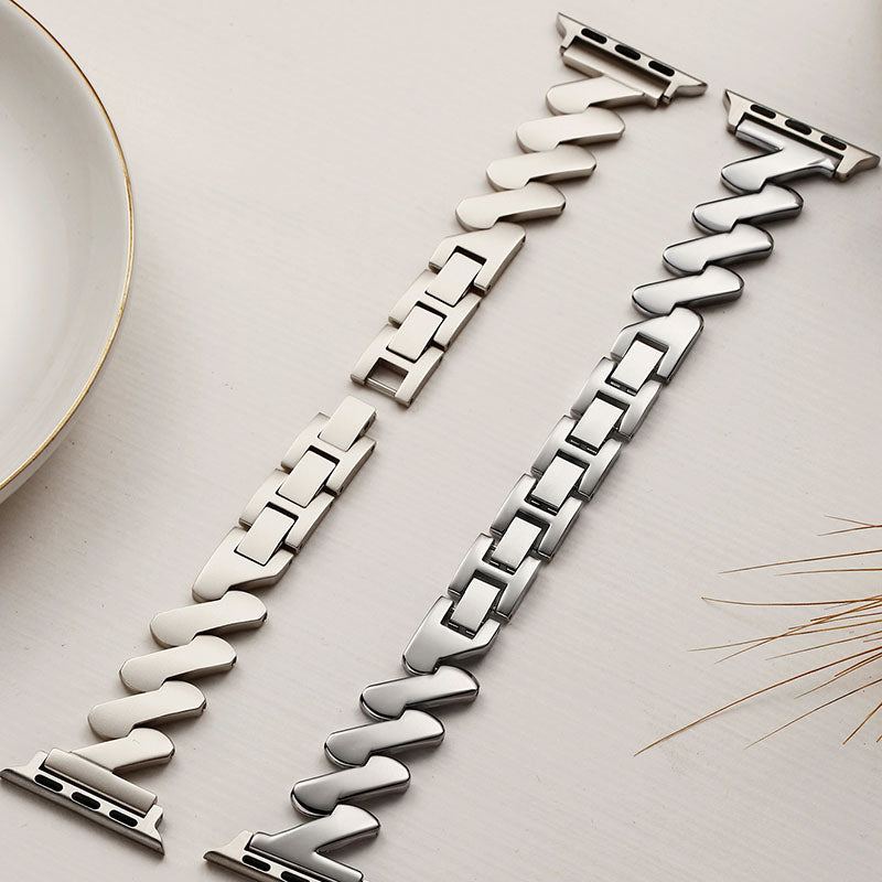 Stylish Z-Shaped Stainless Steel Band For Apple Watch