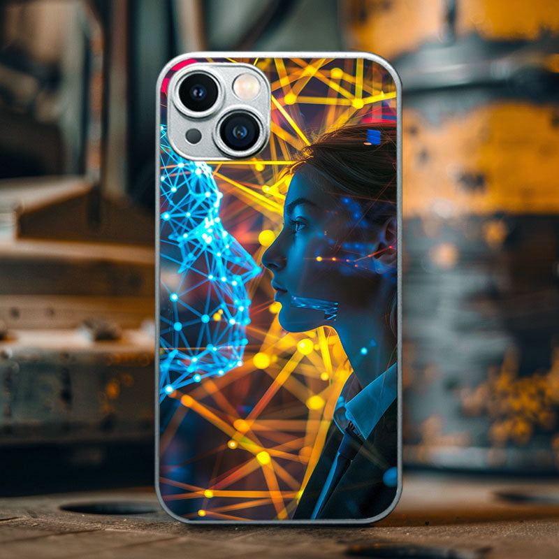 "SymTechDualFace" Special Designed Glass Material iPhone Case