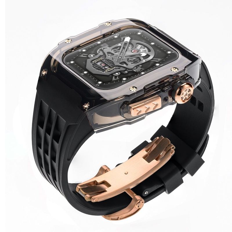 Transparent Modified Case With Butterfly Clasp For Apple Watch