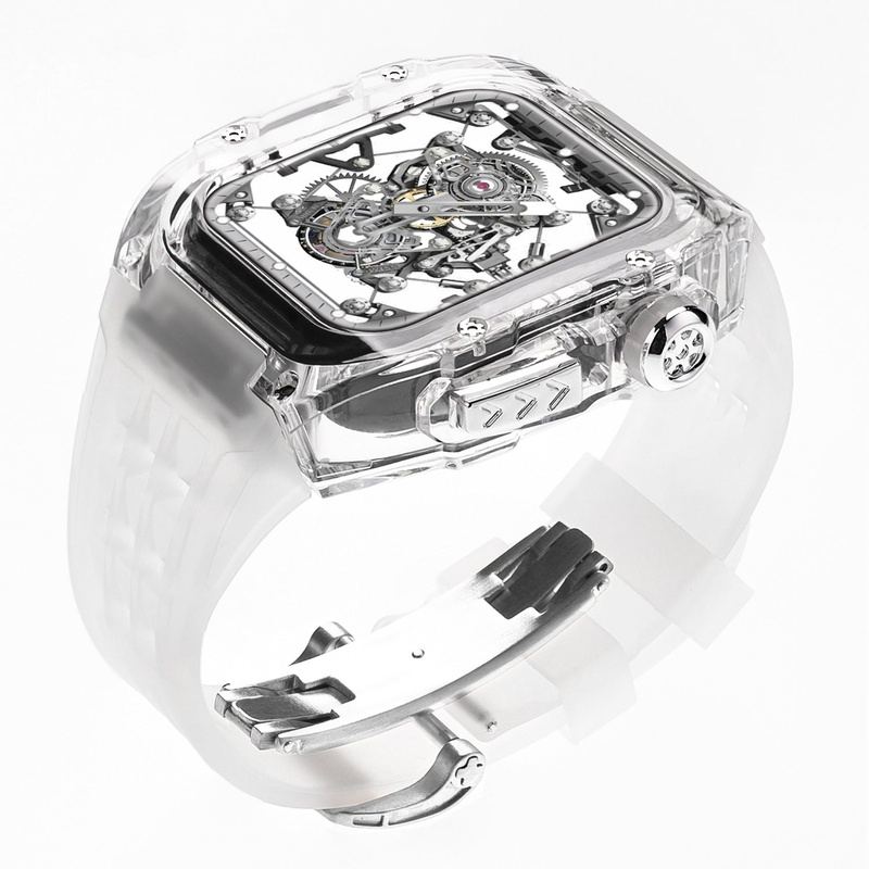 Transparent Modified Case With Butterfly Clasp For Apple Watch