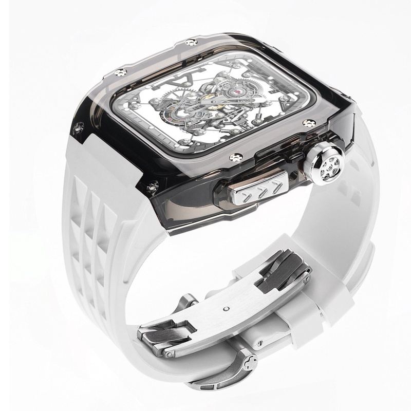 Transparent Modified Case With Butterfly Clasp For Apple Watch