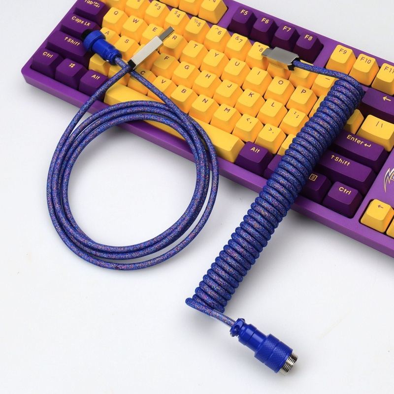 "Chubby" USB To Type C Spring Keyboard Cable