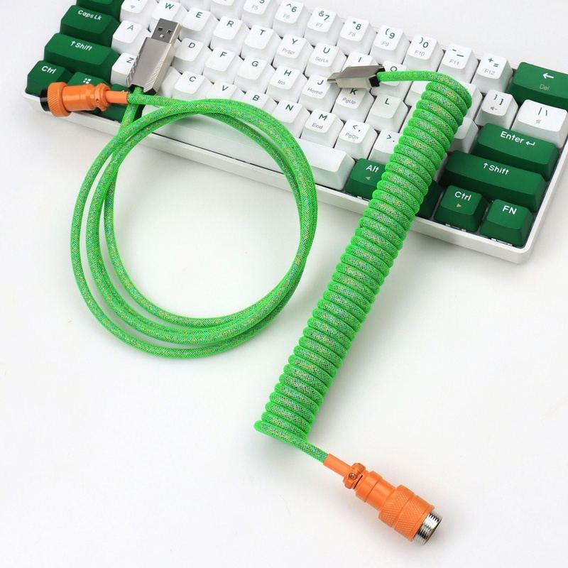 "Chubby" USB To Type C Spring Keyboard Cable