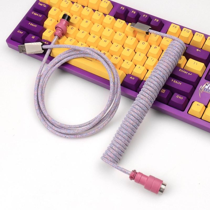 "Chubby" USB To Type C Spring Keyboard Cable