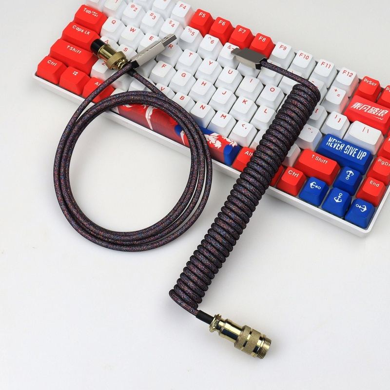 "Chubby" USB To Type C Spring Keyboard Cable