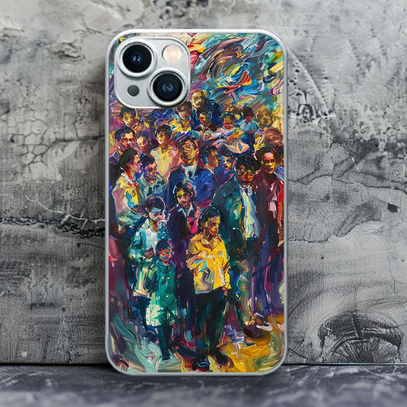 "VillageGatheringCanvas" Special Designed Glass Material iPhone Case