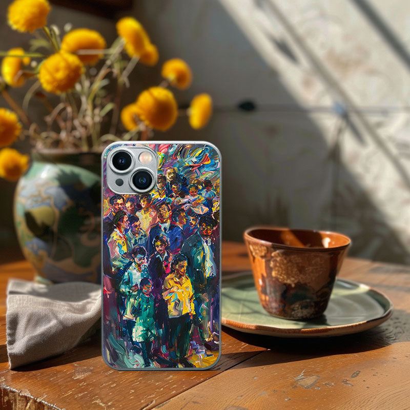 "VillageGatheringCanvas" Special Designed Glass Material iPhone Case