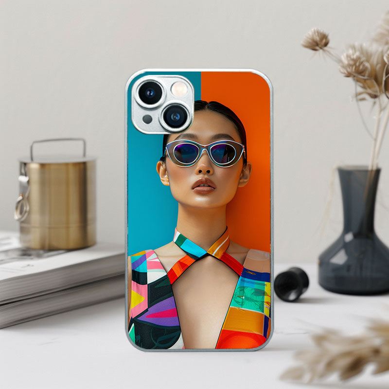 "VividSummerModel" Special Designed Glass Material iPhone Case