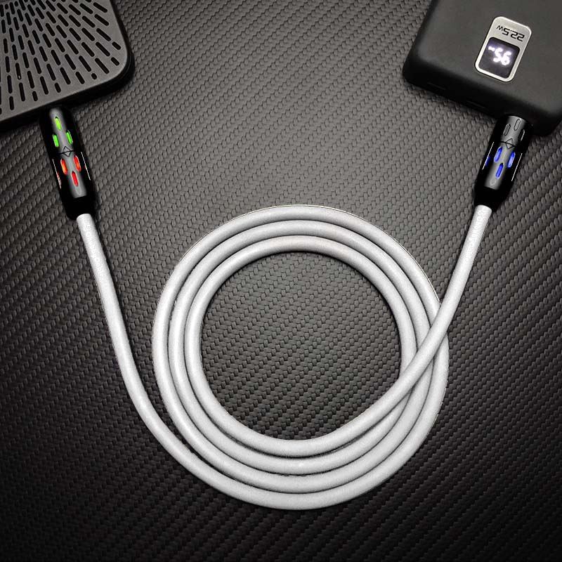 "GlowCharge Pro" 240W 4-in-1 Car Cable with Dynamic Lights