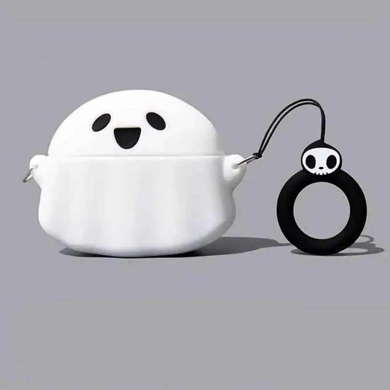 "White Ghost" Creative Silicone AirPods Case