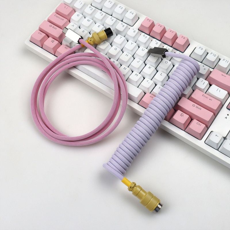 "Chubby" USB To Type C Spring Keyboard Cable