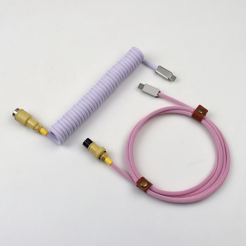 "Chubby" USB To Type C Spring Keyboard Cable