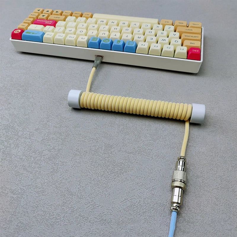 "Chubby" USB To Type C Spring Keyboard Cable