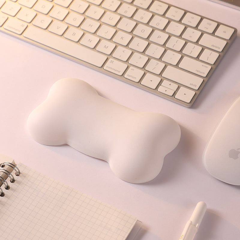 "Chubby Comfort" Silicone Keyboard Wrist Rest & Mouse Pad Set - Cute Bones