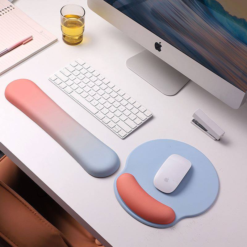 "Chubby Comfort" Silicone Keyboard Wrist Rest & Mouse Pad Set - Candy Theme