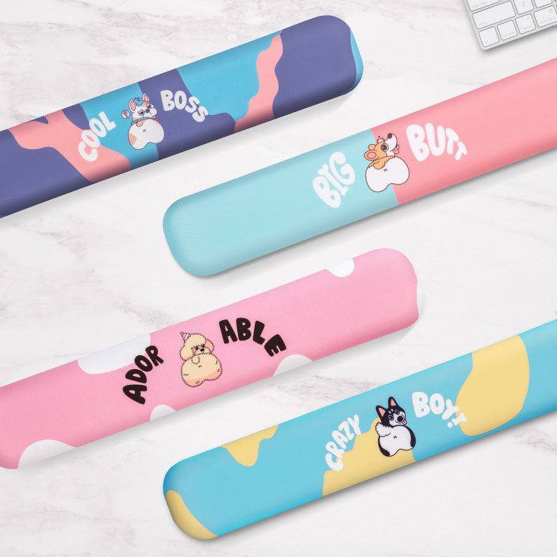 "Chubby Comfort" Silicone Keyboard Wrist Rest & Mouse Pad Set - Cute Pets