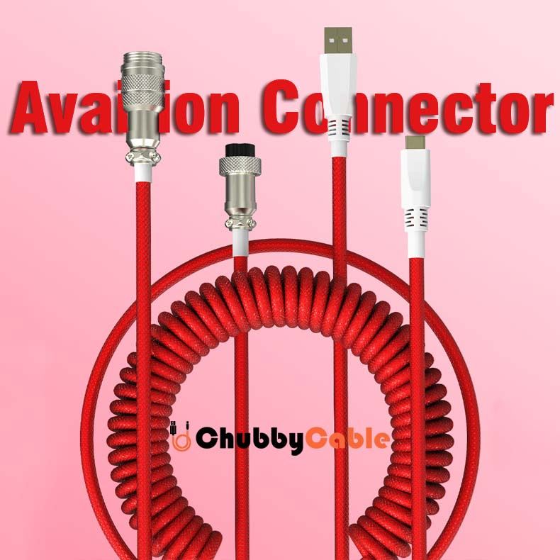 "Chubby" Custom Keyboard Charge Cable With Detachable Metal Aviator