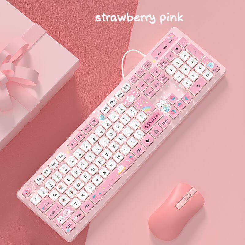 "Chubby" Cute Style Creative Painted Keyboard