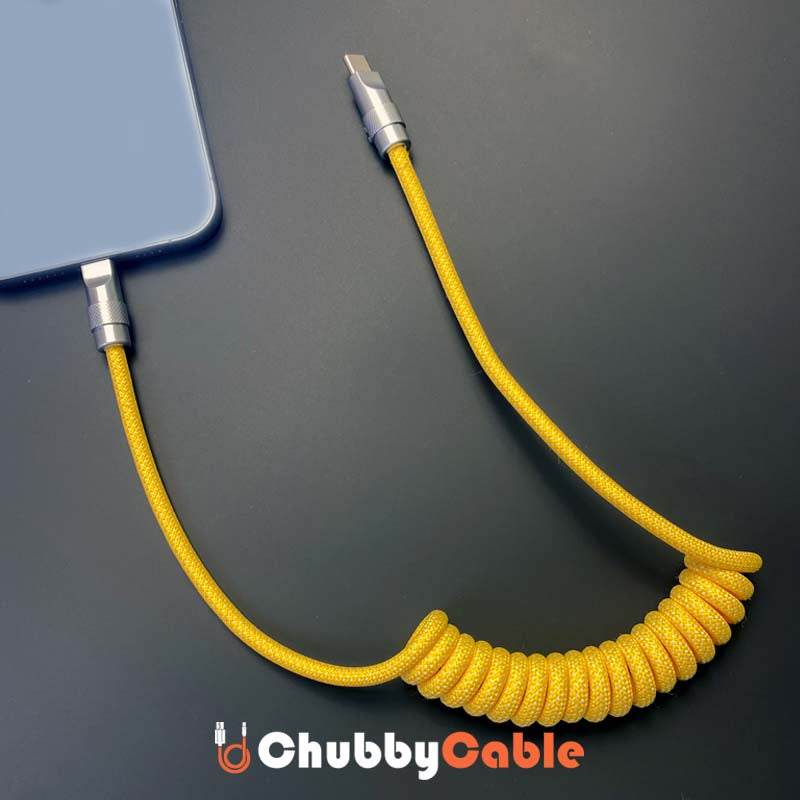 "Curly Chubby" Retractable Car Charge Cable