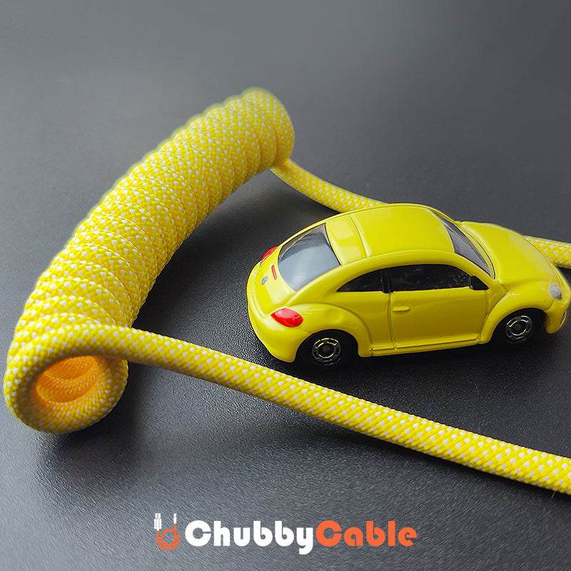 "Curly Chubby" Retractable Car Charge Cable