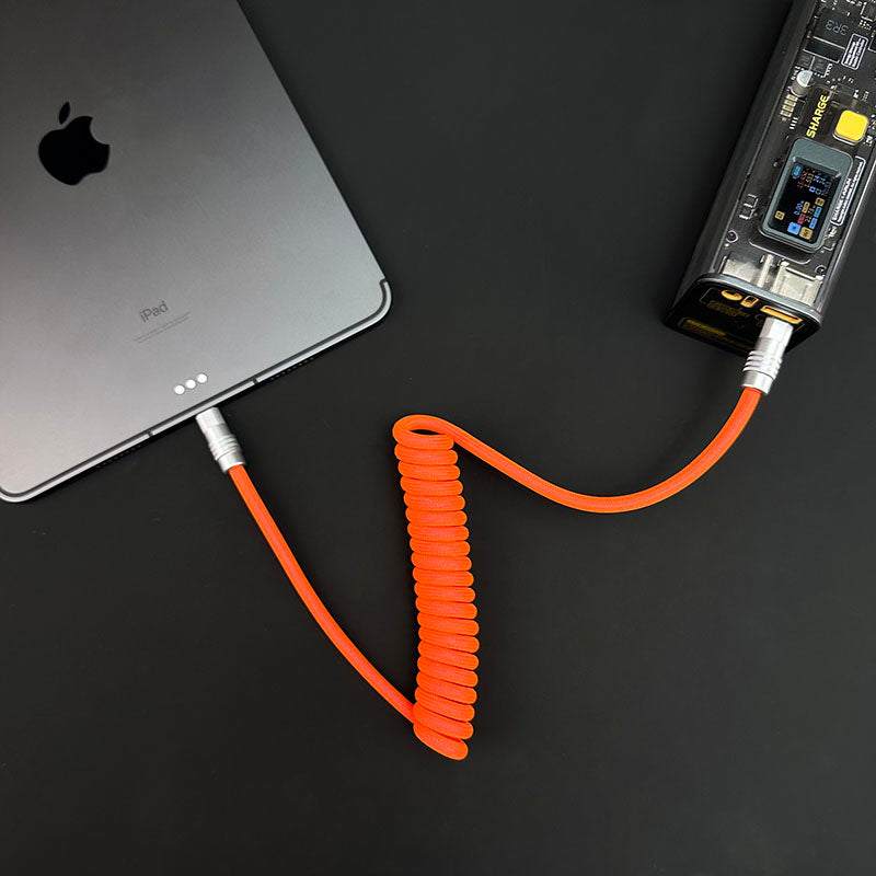 "Curly Chubby" Retractable Fast Charging Cable