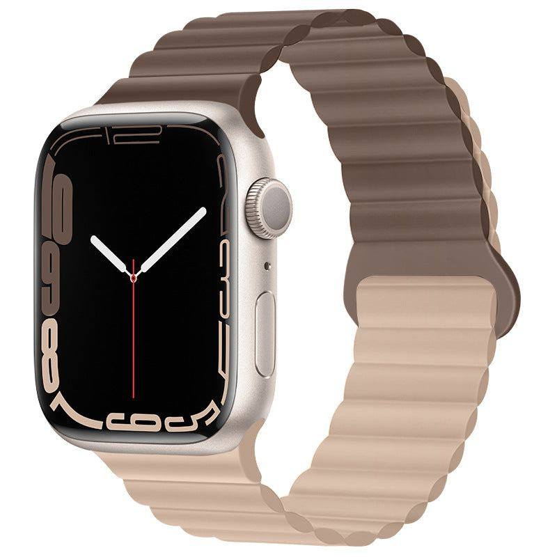 "Magnetic iWatch Band" Contrasting Silicone Loop For Apple Watch