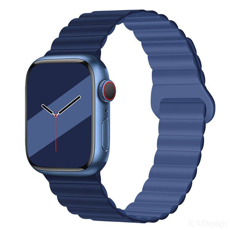 "Magnetic iWatch Band" Contrasting Silicone Loop For Apple Watch