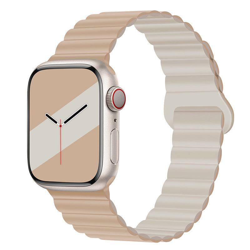 "Magnetic iWatch Band" Contrasting Silicone Loop For Apple Watch