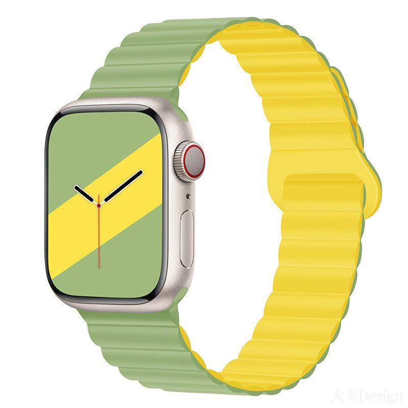 "Magnetic iWatch Band" Contrasting Silicone Loop For Apple Watch