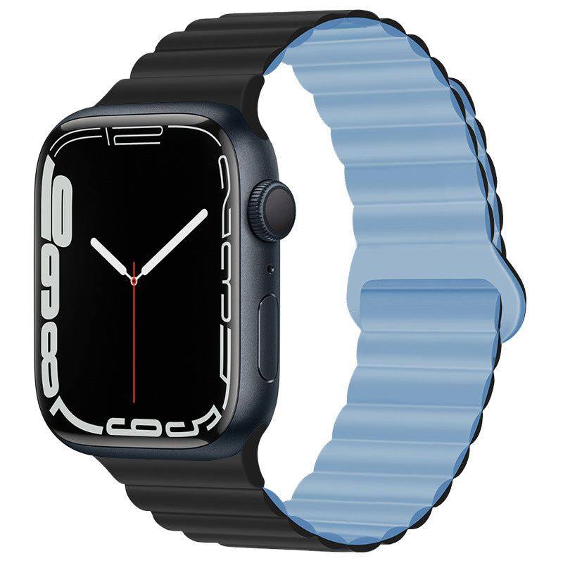 "Magnetic iWatch Band" Contrasting Silicone Loop For Apple Watch