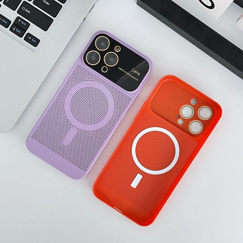 Magsafe Magnetic Heat Dissipation Case with Lens Film Protection For Iphone