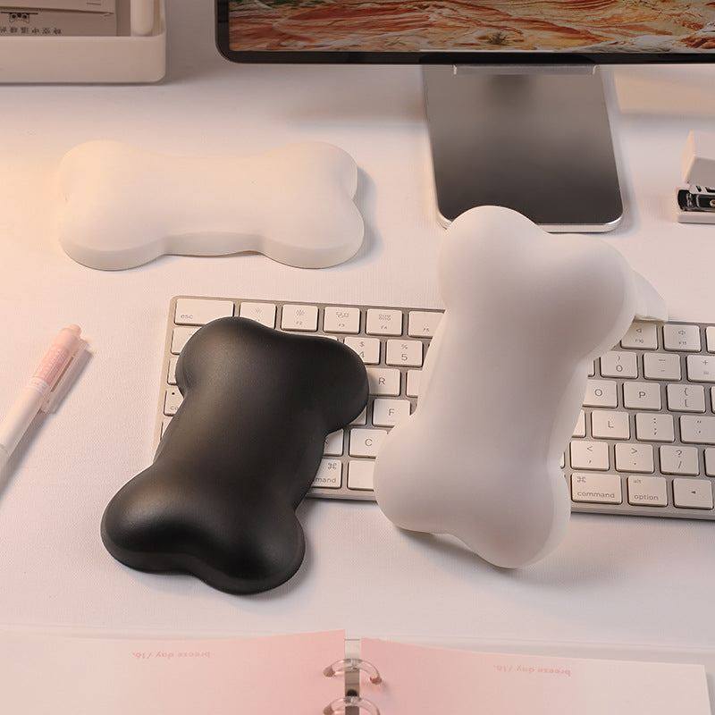 "Chubby Comfort" Silicone Keyboard Wrist Rest & Mouse Pad Set - Cute Bones