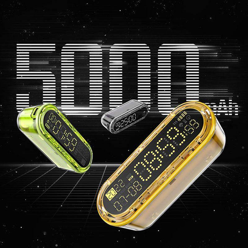 "See Through Me" 5000mAh Power Bank Electronic Clock