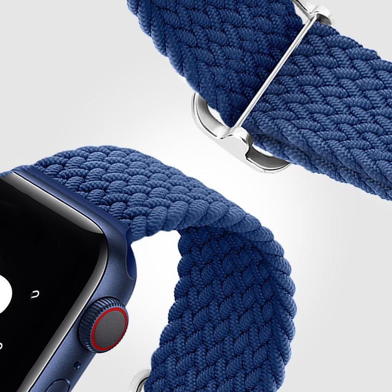 "Stripe iWatch Strap" Nylon Braided Loop For Apple Watch